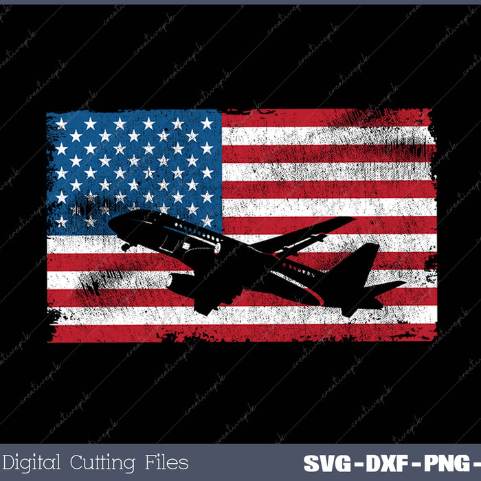 American Flag Pilot SVG PNG Cutting Printable Files