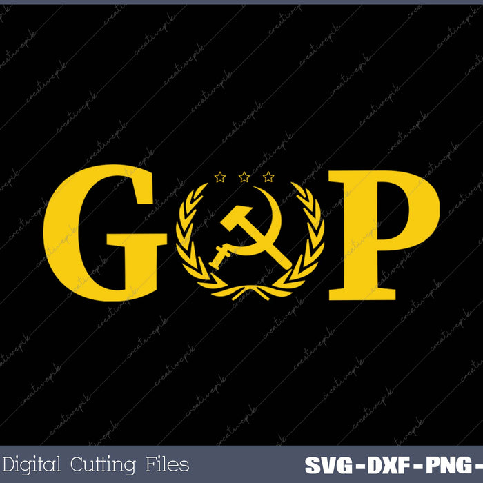 Anti GOP Hammer and Sickle Russia Collusion SVG PNG Cutting Printable Files