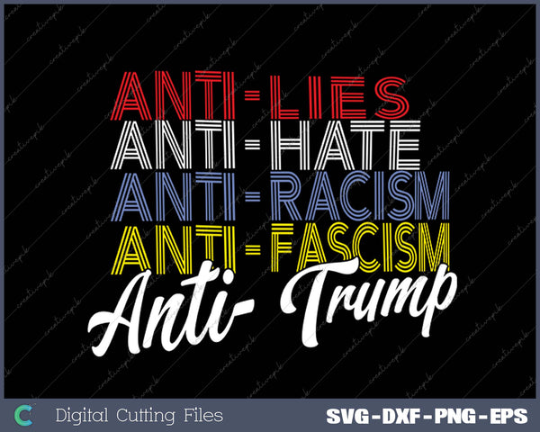 Anti Trump Hate Lies and Fascism Resist Vote Nov 5 2025 SVG PNG Cutting Printable Files