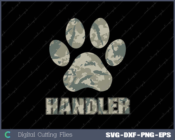 Army Camo MWD Military Working Dogs K-9 SVG PNG Cutting Printable Files