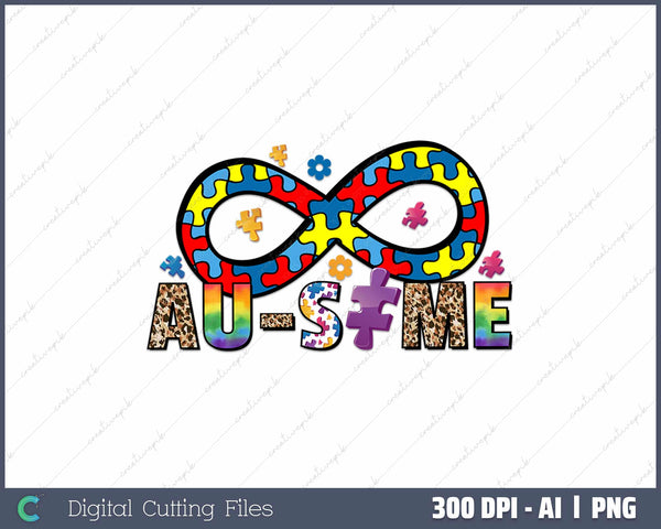 Au-Some Autism Awareness Siblings AI PNG Sublimation File