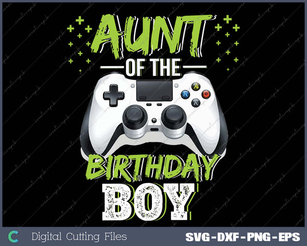 Aunt of the Birthday Boy Matching Video Game Birthday Gift 