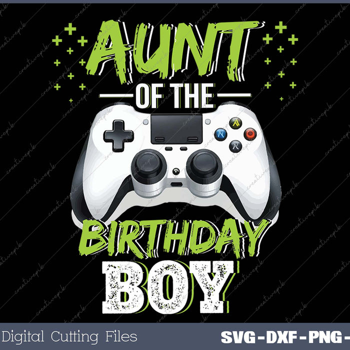 Aunt of the Birthday Boy Matching Video Game Birthday Gift 