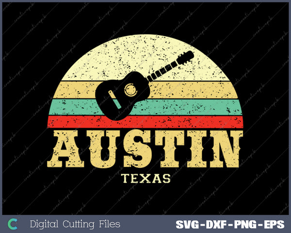 Austin Texas Guitar SVG