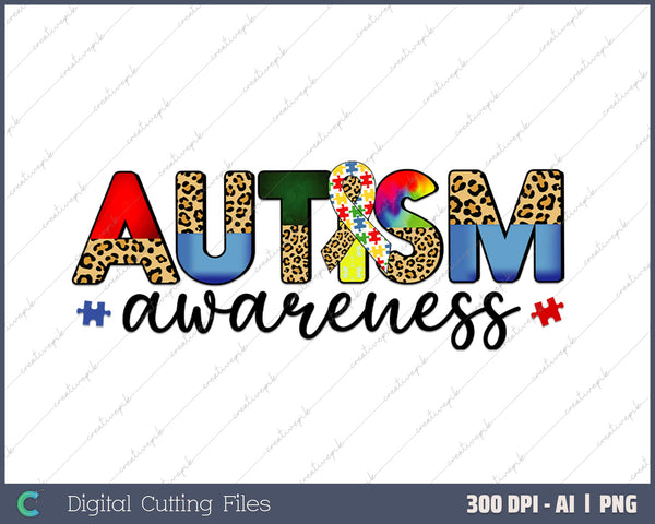 Autism Awareness AI PNG Sublimation File