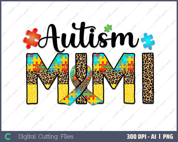 Autism Awareness Month Family Matching Cute AI PNG Sublimation File