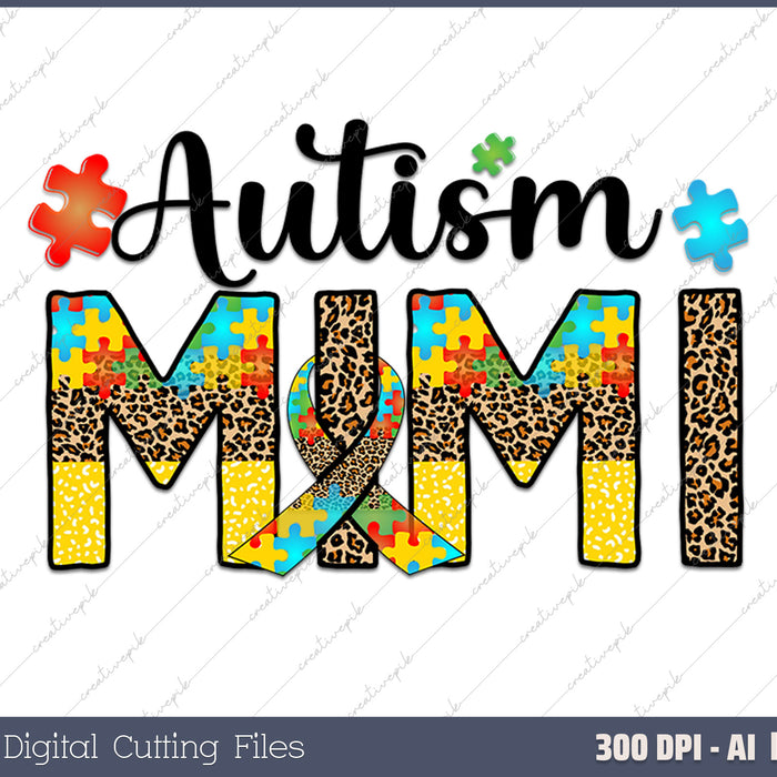 Autism Awareness Month Family Matching Cute AI PNG Sublimation File