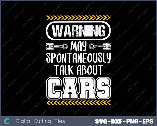 Auto Mechanic Gift Warning May Spontaneously Talk About Cars 