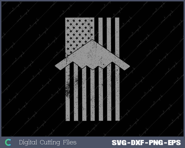 B-2 Spirit Stealth Bomber Patriotic Flag