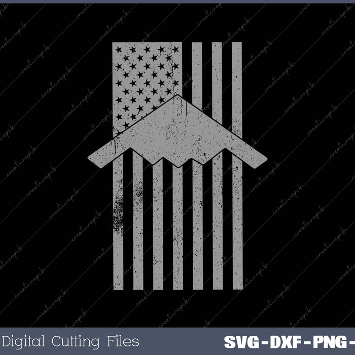 B-2 Spirit Stealth Bomber Patriotic Flag