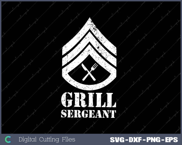 BBQ Grill Sergeant SVG PNG Cutting Printable Files
