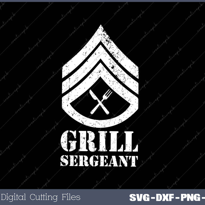 BBQ Grill Sergeant SVG PNG Cutting Printable Files