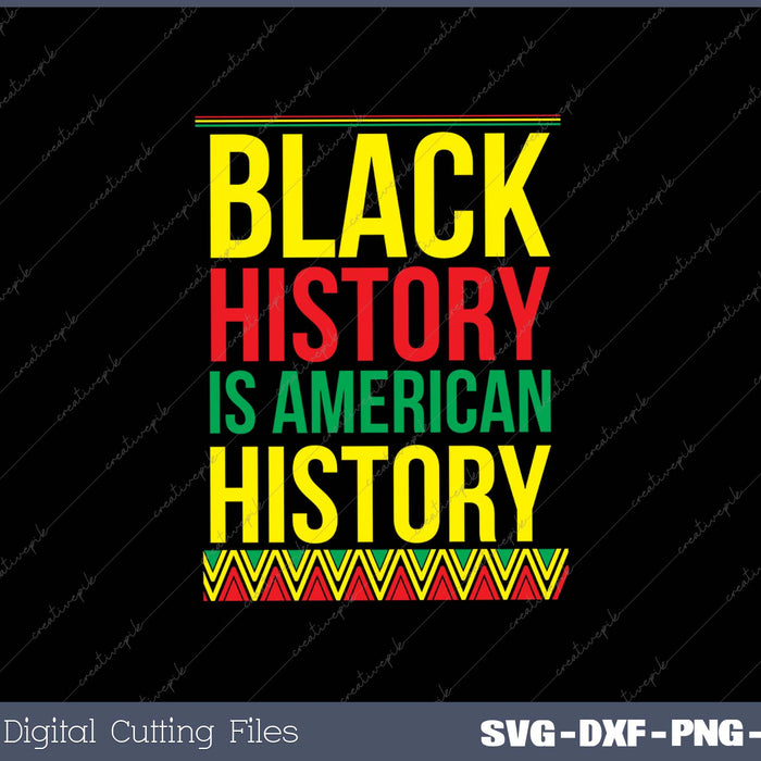 BHM Gift Black History Is American History African SVG PNG Cutting Printable Files
