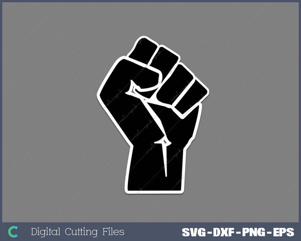 BLACK POWER FIST - Black History Month SVG PNG Cutting Printable Files