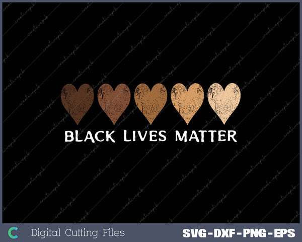 BLM Black Lives Matter Heart SVG PNG Cutting Printable Files