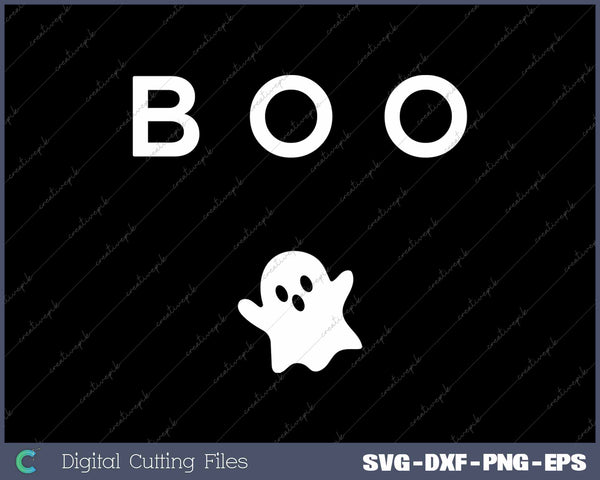 BOO Ghost Halloween Subtle Minimal Fall Funny Trick Treat