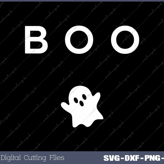 BOO Ghost Halloween Subtle Minimal Fall Funny Trick Treat