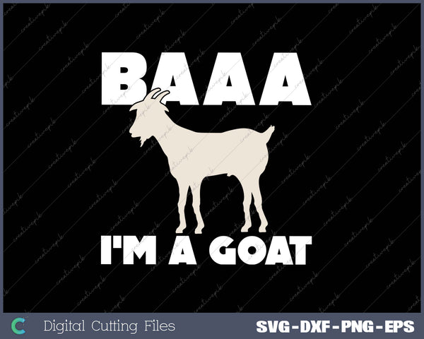 Baa I'm A Goat Costume Animal Funny Halloween Party Goat