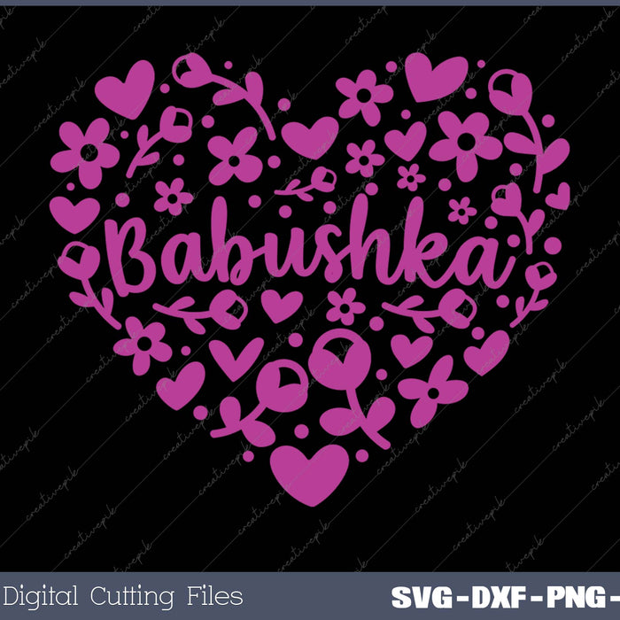 Babushka Floral Heart