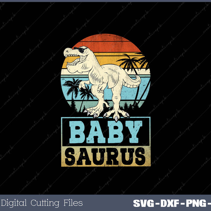 Baby Saurus T Rex Dinosaur SVG PNG Printable Files