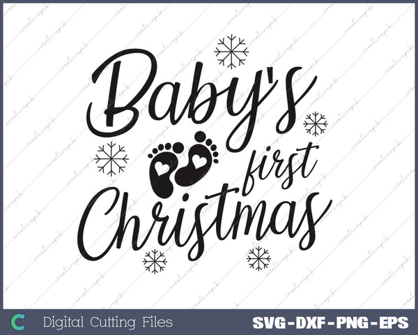 Baby's First christmas SVG PNG Cutting Printable Files