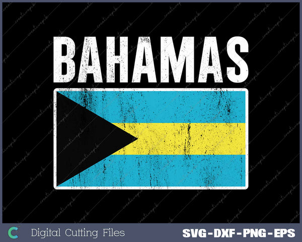 Bahamas Bahamian Flag Souvenir SVG PNG Cutting Printable Files