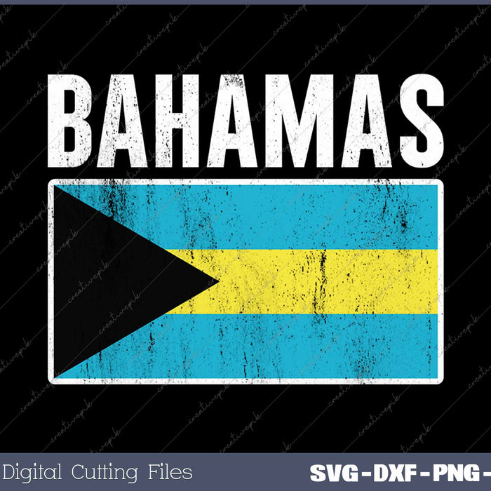 Bahamas Bahamian Flag Souvenir SVG PNG Cutting Printable Files