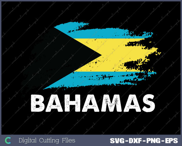 Bahamas Flag Bahamian SVG PNG Cutting Printable Files