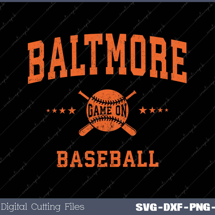 Baltimore Vintage Baseball Throwback Retro Design