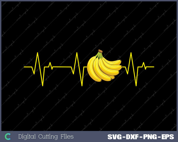 Banana Heartbeat EKG Pulse Banana Fruit 