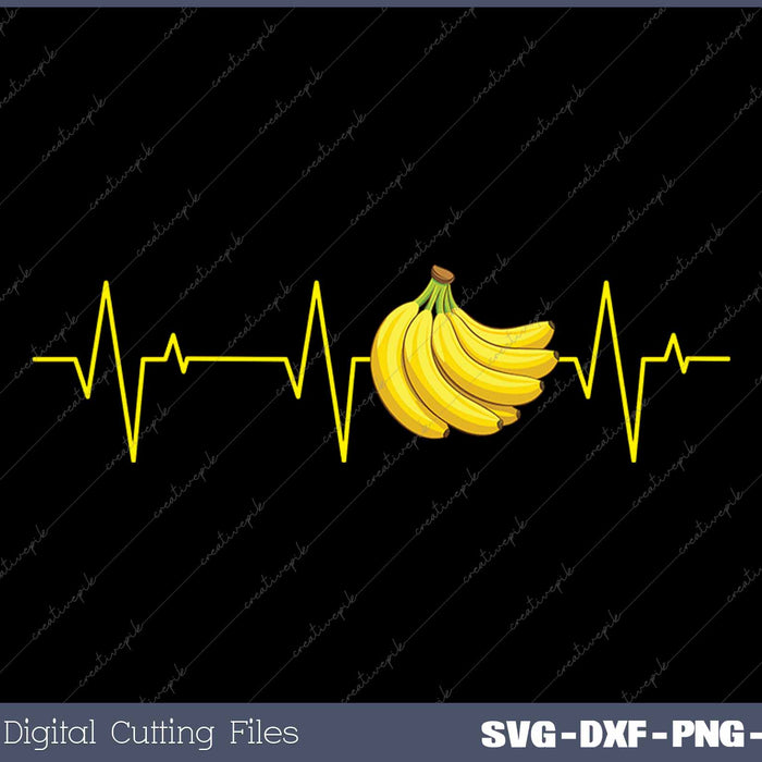 Banana Heartbeat EKG Pulse Banana Fruit 