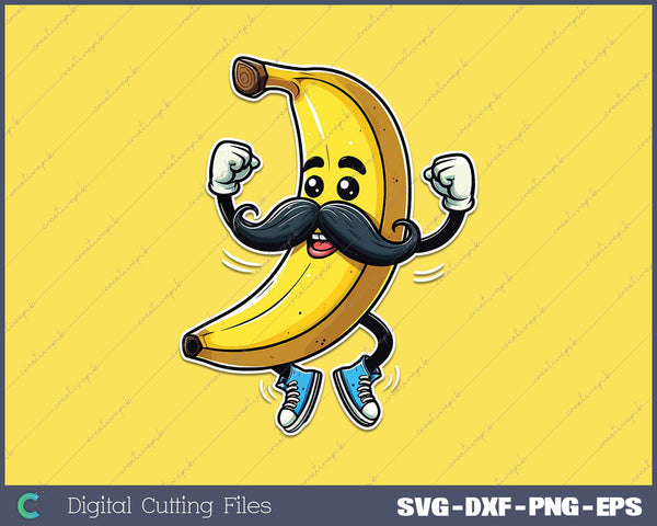 Banana Mustache Funny Dancing Banana