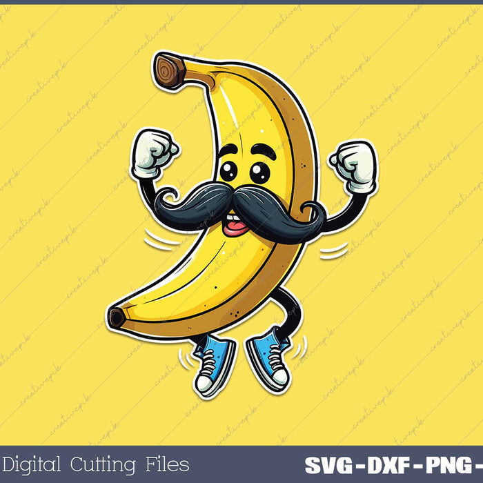 Banana Mustache Funny Dancing Banana