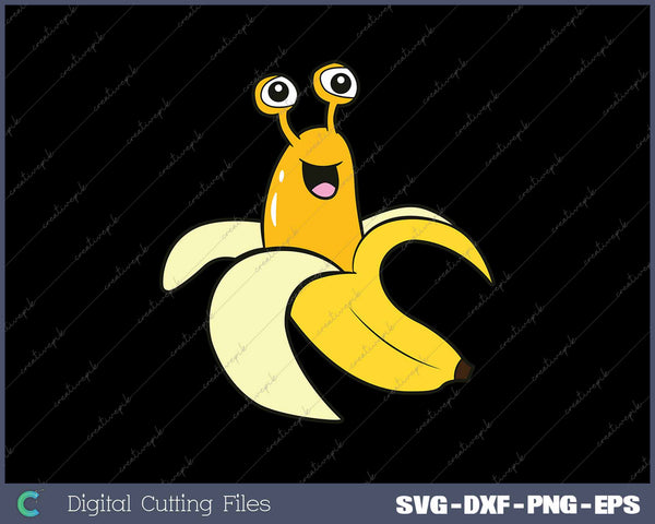 Banana Slug Funny Banana SVG PNG Cutting Printable Files