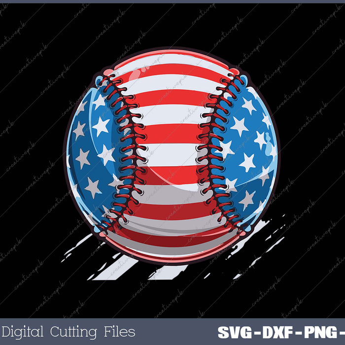 Baseball American Flag 4th of July