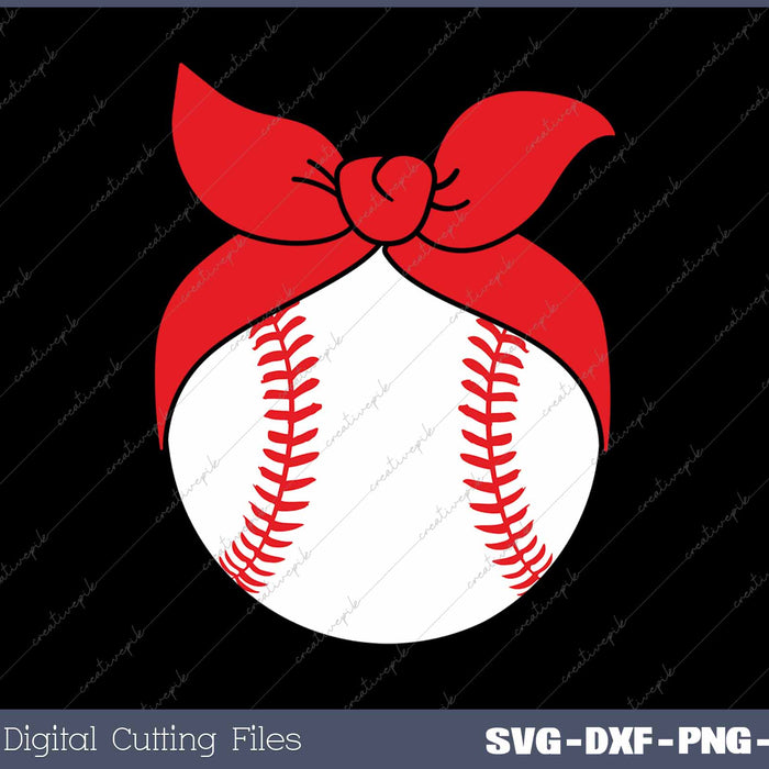 Baseball Bandana Baseball Mom SVG PNG Cutting Printable Files