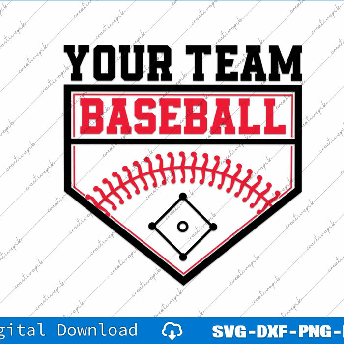 Baseball Baseball Team Template, Baseball Mascot SVG PNG Printable Files