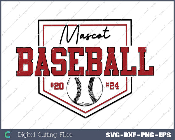 Baseball Team Template SVG PNG Cutting Printable Files