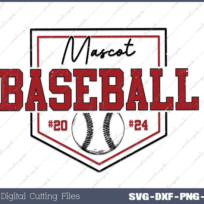 Baseball Team Template SVG PNG Cutting Printable Files