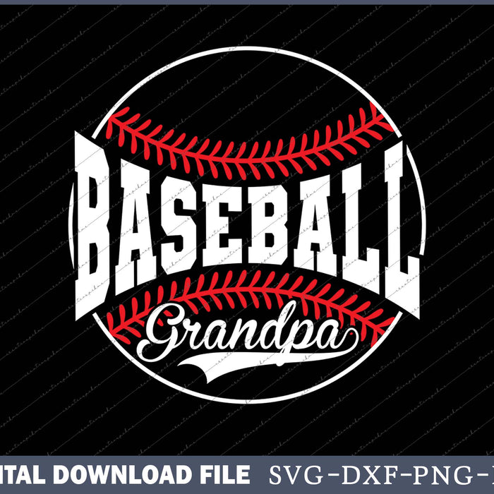 Baseball Grandpa Svg, Baseball Grandfather SVG PNG Printable Files