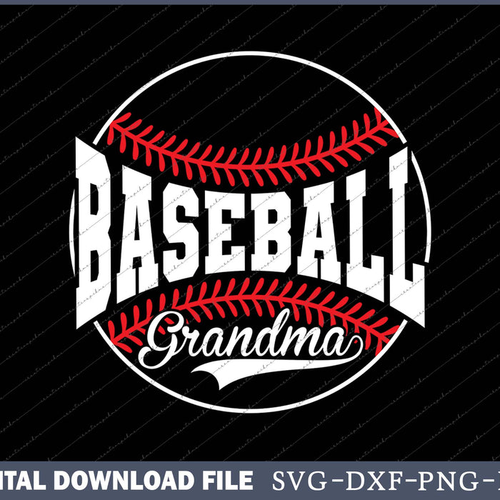 Baseball Grandma Baseball Grandmother SVG PNG Printable Files