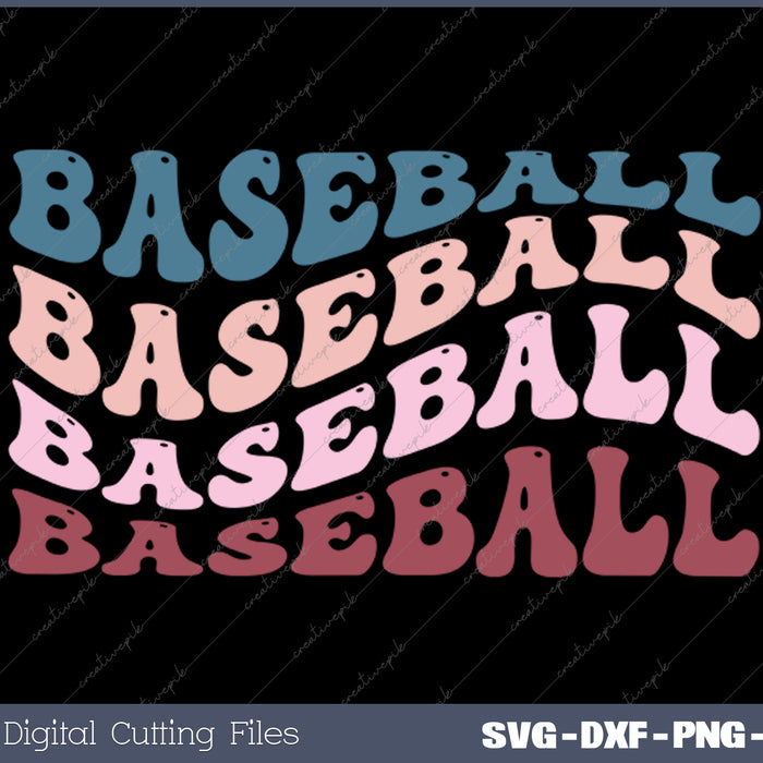 Baseball Heart Tee Baseball Mom SVG PNG Cutting Printable Files