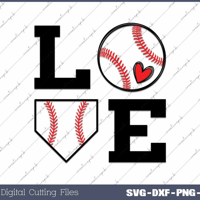 Baseball Love SVG PNG Cutting Printable Files