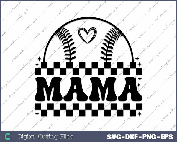 Baseball Mama SVG PNG Cutting Printable Files