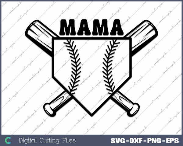 Baseball Mama SVG PNG Cutting Printable Files