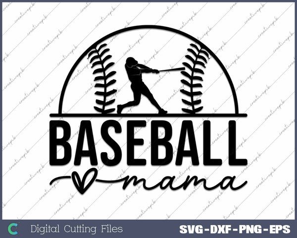 Baseball Mama Game Day SVG PNG Cutting Printable Files