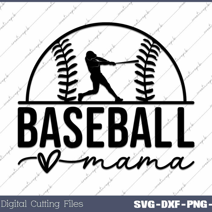 Baseball Mama Game Day SVG PNG Cutting Printable Files