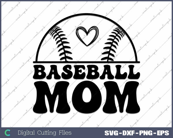 Baseball Mom SVG PNG Cutting Printable Files