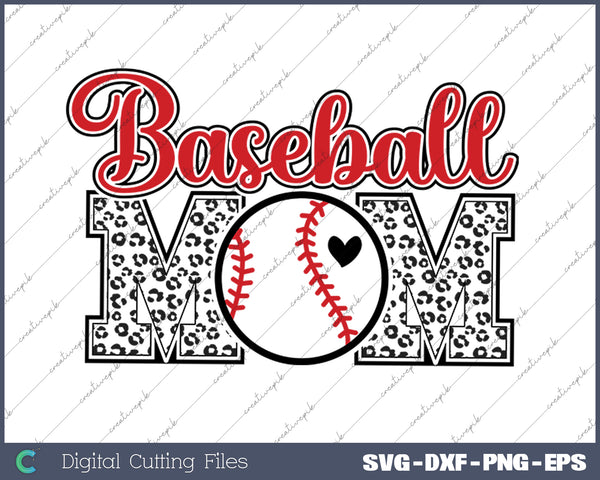 Baseball Mom Baseball Mama Sports Mom SVG PNG Printable Files