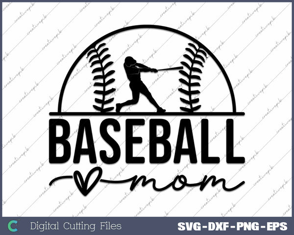 Baseball Mom Game Day SVG PNG Cutting Printable Files